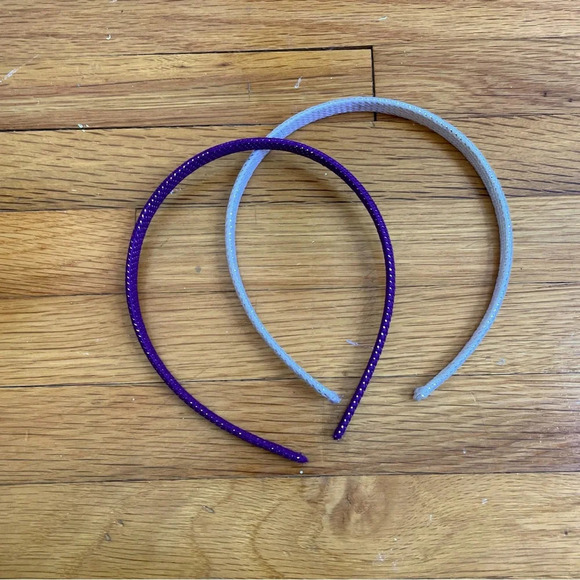 4/$25 Silver and Purple 2 Pack Headbands - Picture 1 of 12